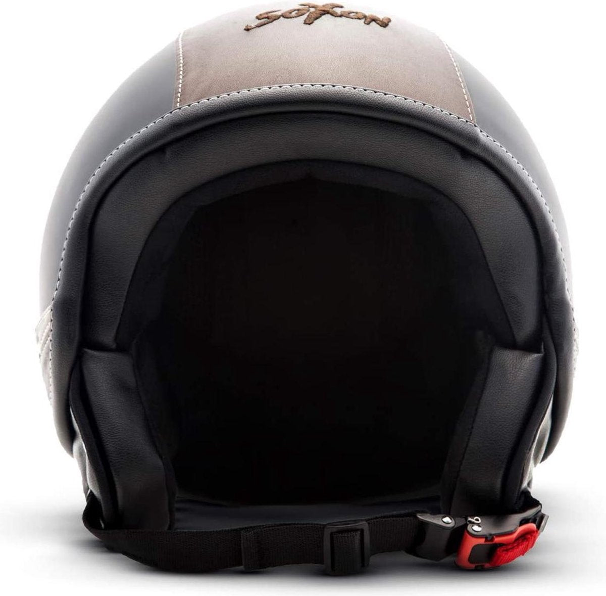 SOXON SP-302 Urban Black zwart open JetHelm lichtgewicht scooterhelm