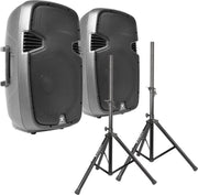 Vonyx SPJ-1500A 15 speakerset 1600W met standaards