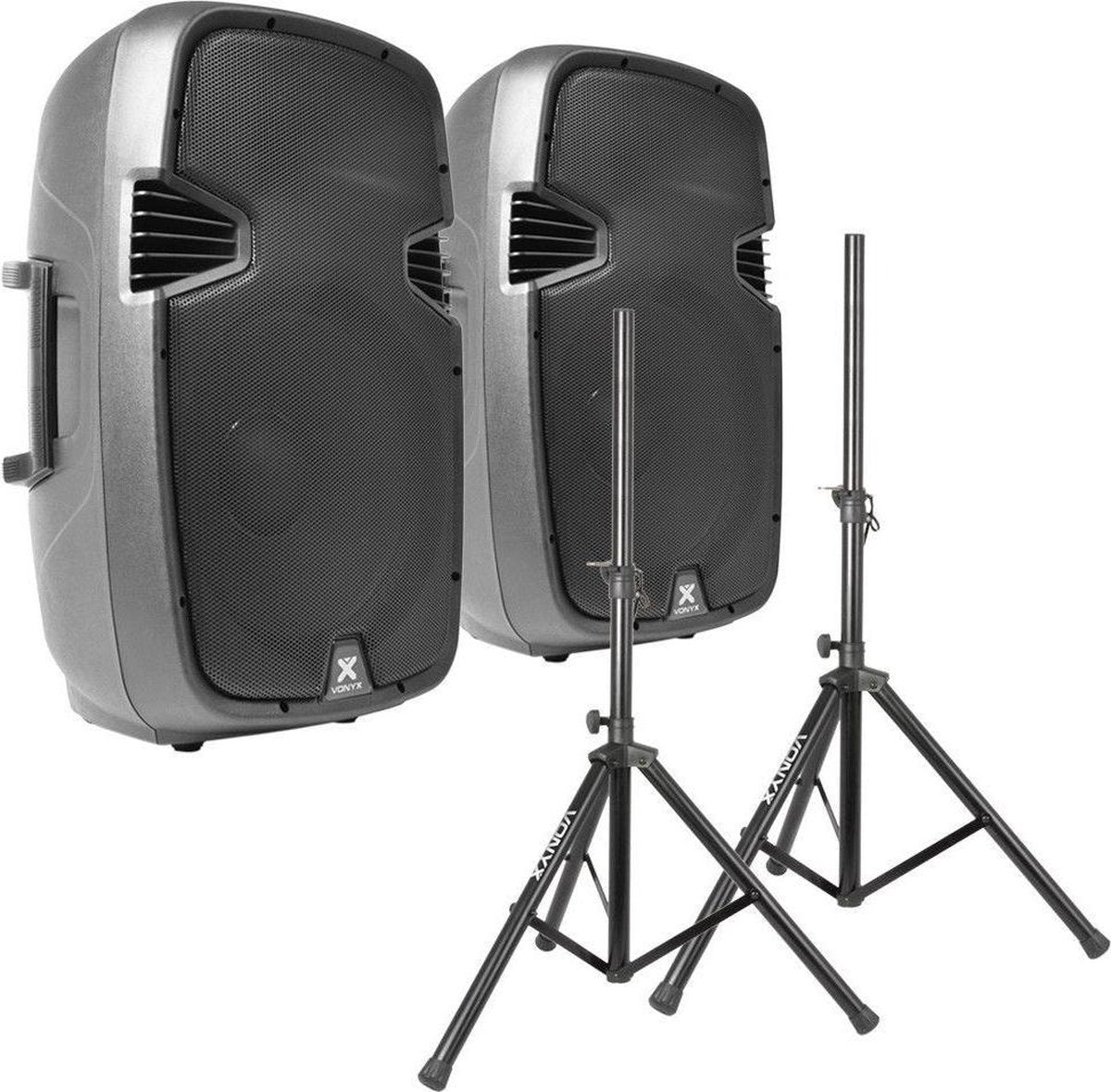 Vonyx SPJ-1500A 15 speakerset 1600W met standaards