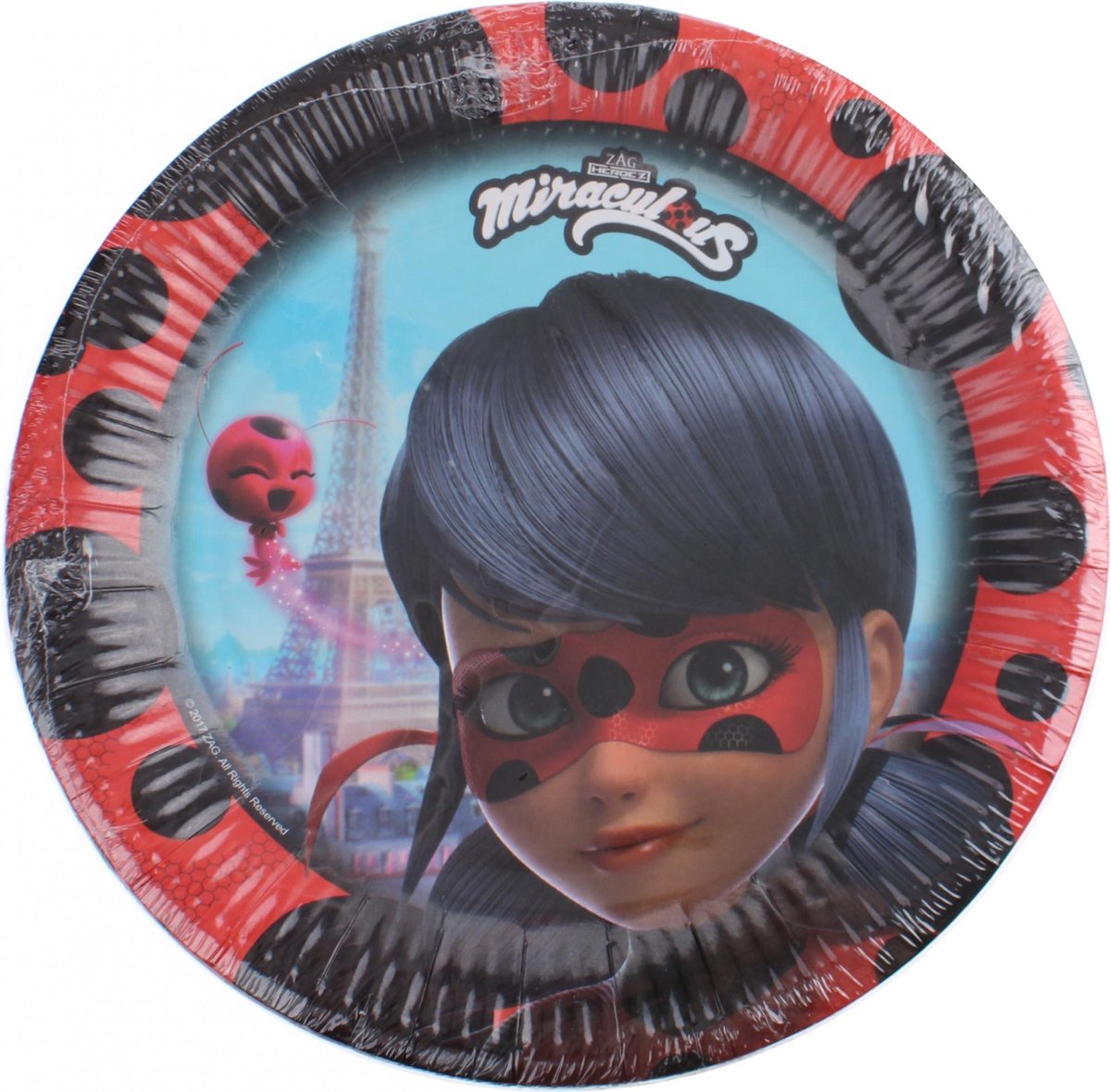 Miraculous Feestborden Miraculous 23 Cm Rood/zwart 10 Stuks
