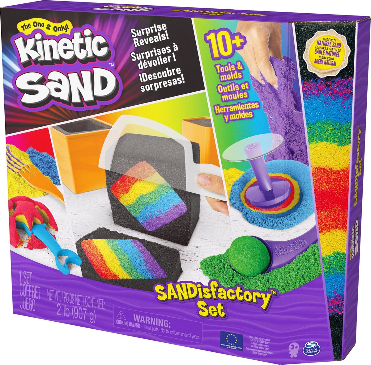 Kinetic Sand Sandisfactory set - 907 gram