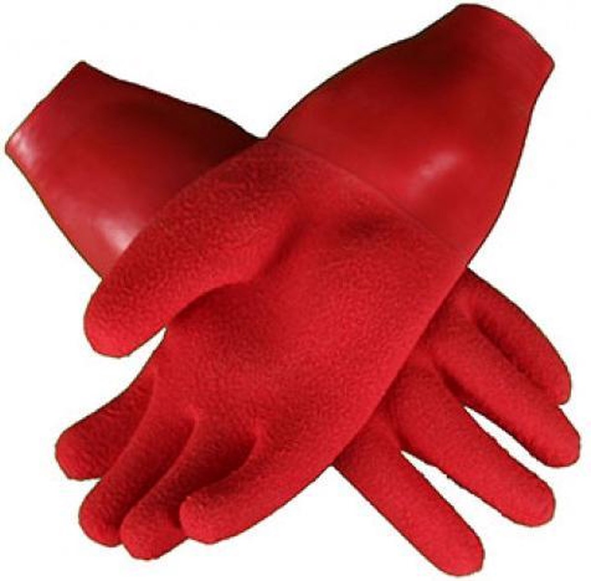 Drooghandschoen met manchet Rood XXL