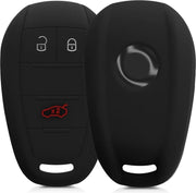 kwmobile autosleutelhoes voor Alfa Romeo 3-knops draadloze autosleutel - Siliconen beschermhoes in zwart