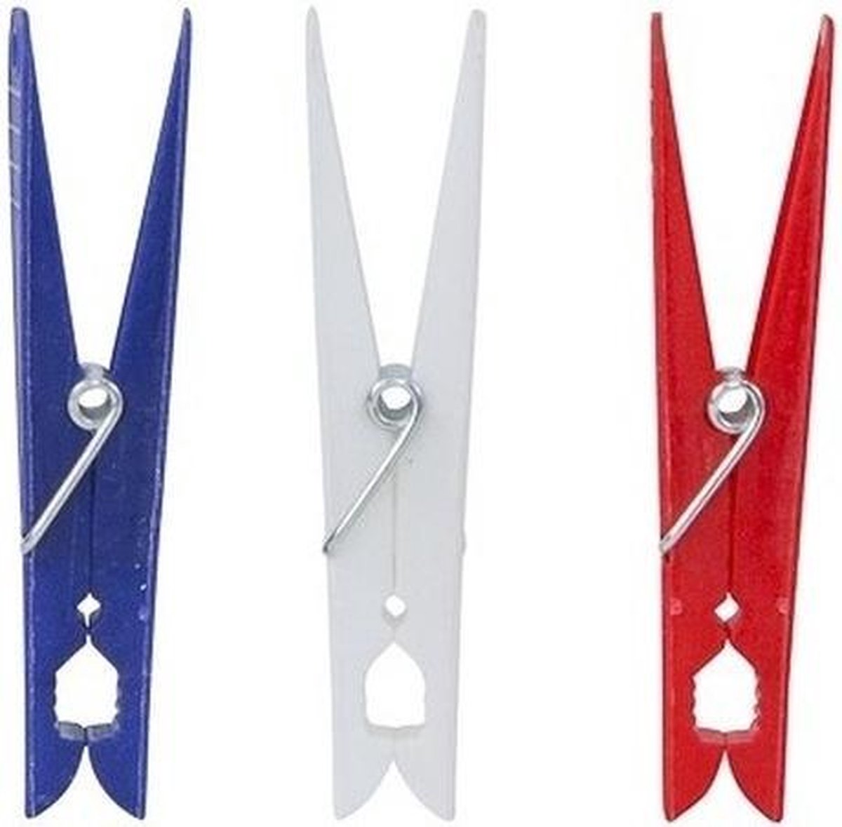 24x Grote wasknijpers / wasspelden kunststof met metalen veer  - huishoudelijke producten - knijpers
