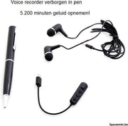 Spy recorder in pen - voice recorder verborgen in pen - spy camera - geluidsrecorder verborgen in pen