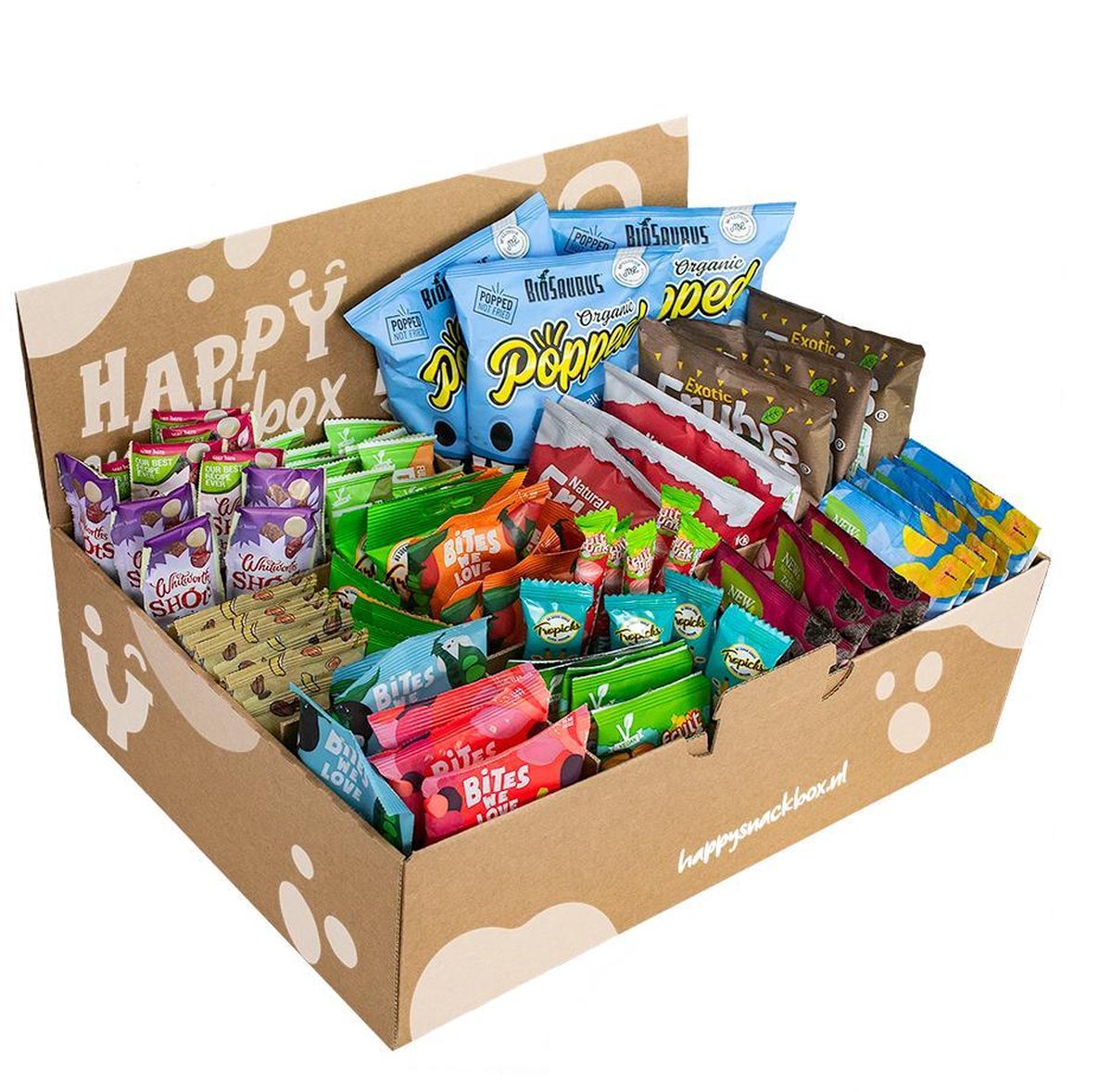 Happy Snackbox 80stk - Verantwoorde tussendoortjes - Snackpakket - Snoeppakket - Cadeau