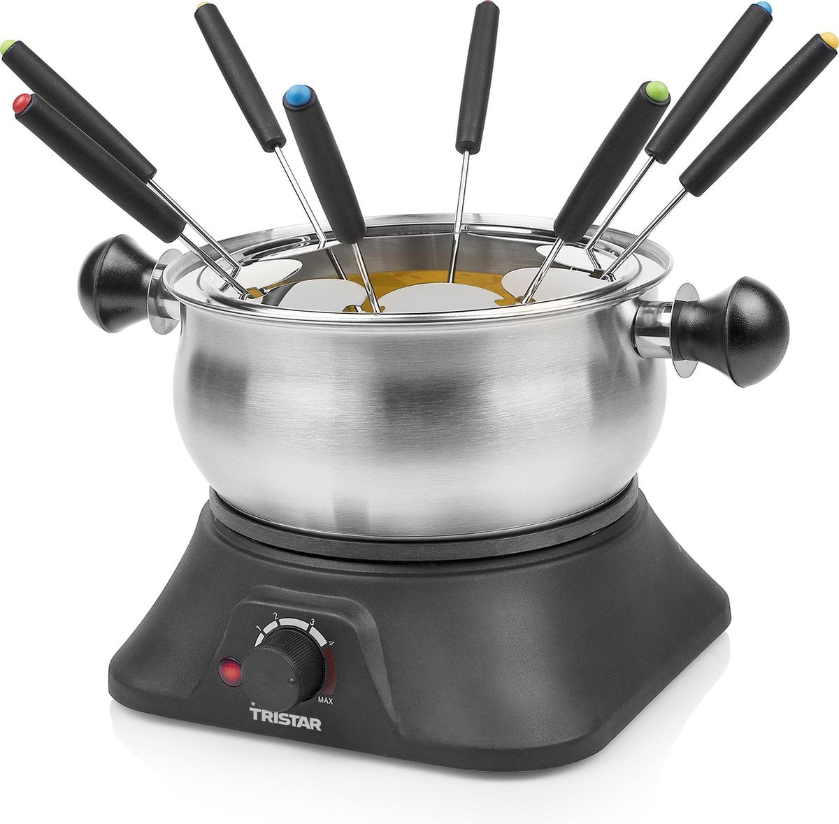 Tristar Fondue Family Set FO-1109 - Elektrische Fonduepan - 8 Fonduevorkjes