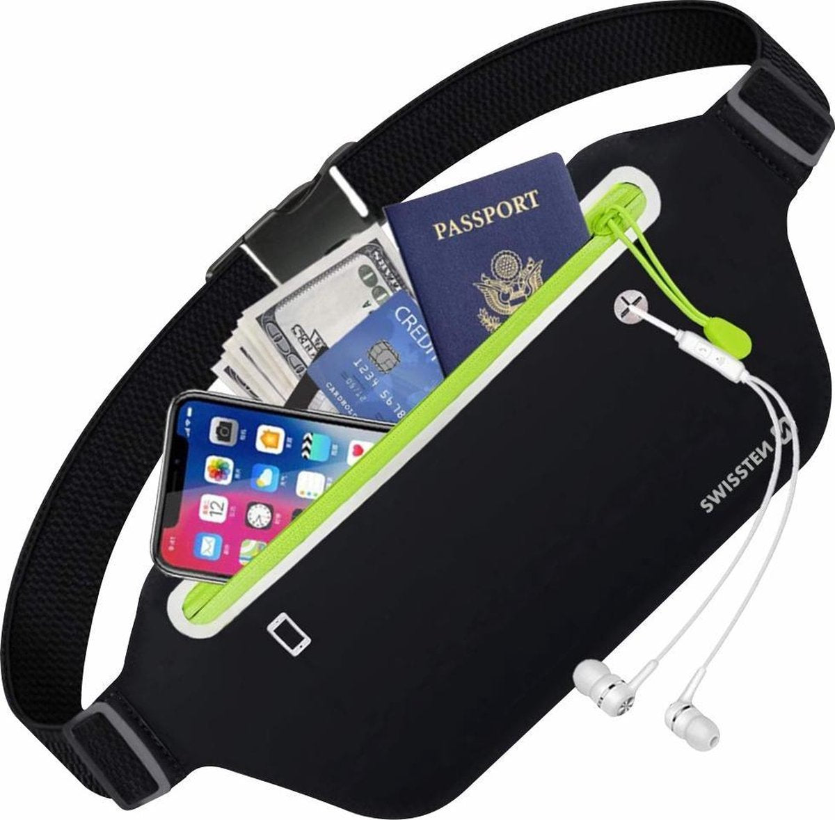 Swissten Running Belt - Heuptasje voor hardlopen - Hardloopriem
