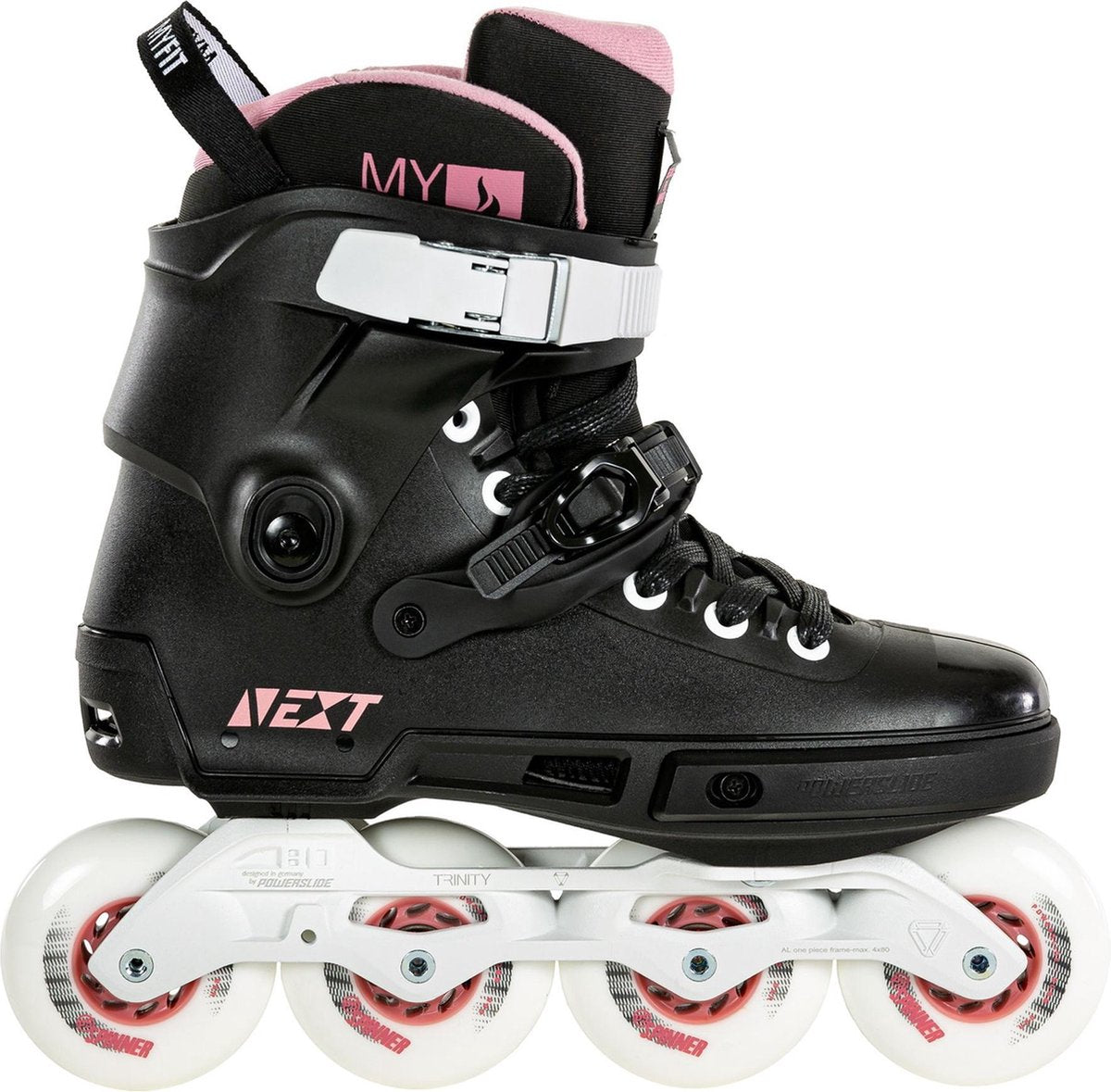 Powerslide Urban Freeride Trinity  Inlineskates - Maat 36/37 - Vrouwen - zwart/wit/roze