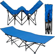 Camping bank ama-yu-101 xl lichtblauw 190x70x36 cm