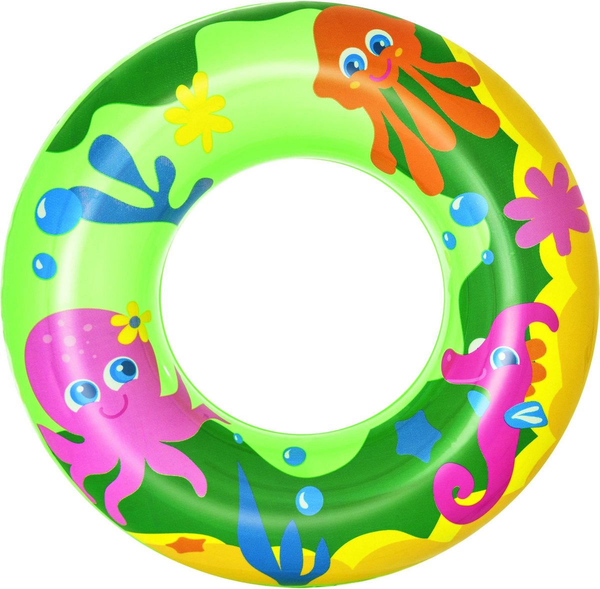 Groene zeedieren zwemband 51 cm - Zwembenodigdheden - Zwemringen - Zee/oceaan thema - Zeedieren zwembanden voor kinderen