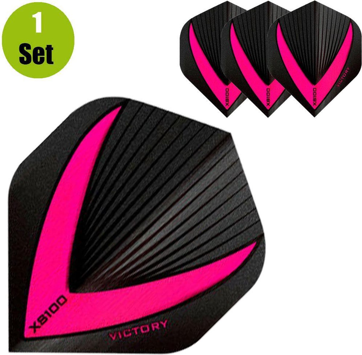 Victory Vista Black Dart Flights - Roze- ()