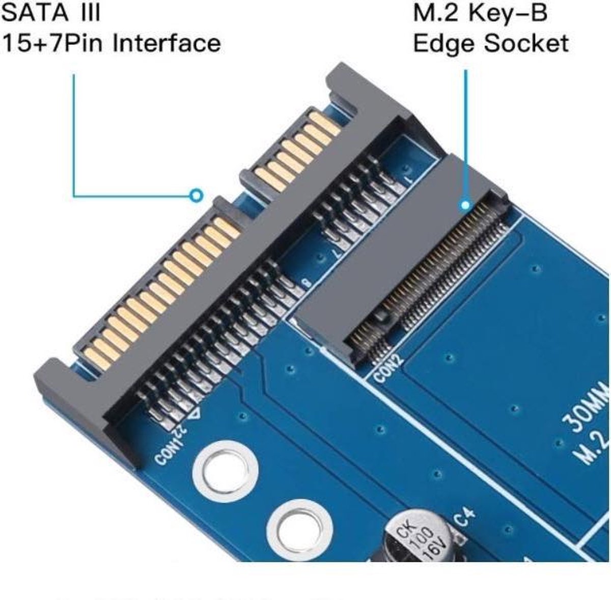 M2 SSD NGFF Naar Sata Adapter 6Gbps - SATA adapter