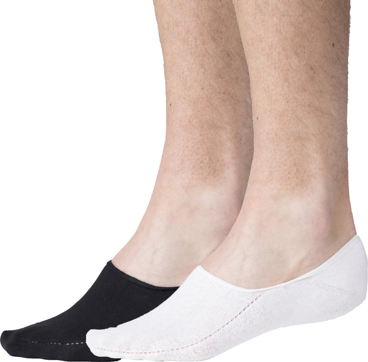 4 Paar Heren sneakersokken badstof extra zacht zwart / wit Maat 43-46