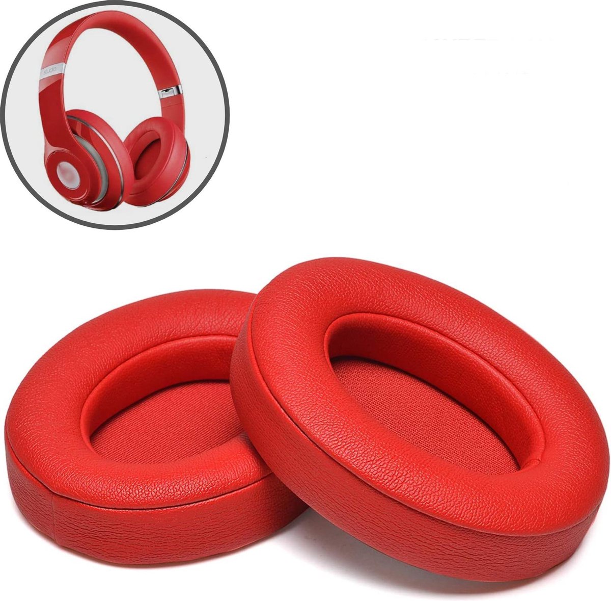 Oorkussens voor Beats By Dr. Dre Studio 2.0/3.0 wireless - Koptelefoon oorkussens voor Beats Studio rood