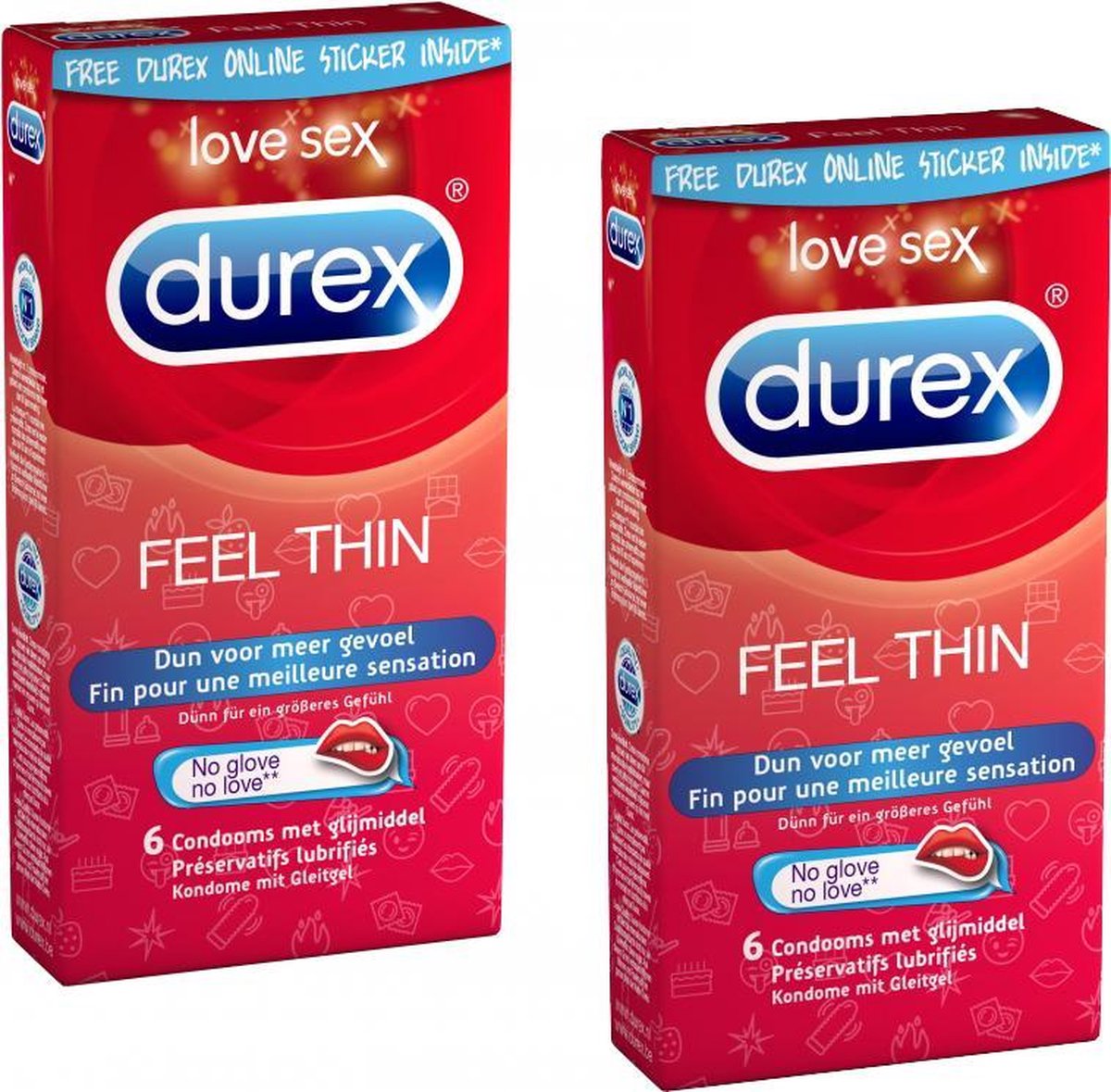 Durex Feel Thin Condooms – 12 stuks
