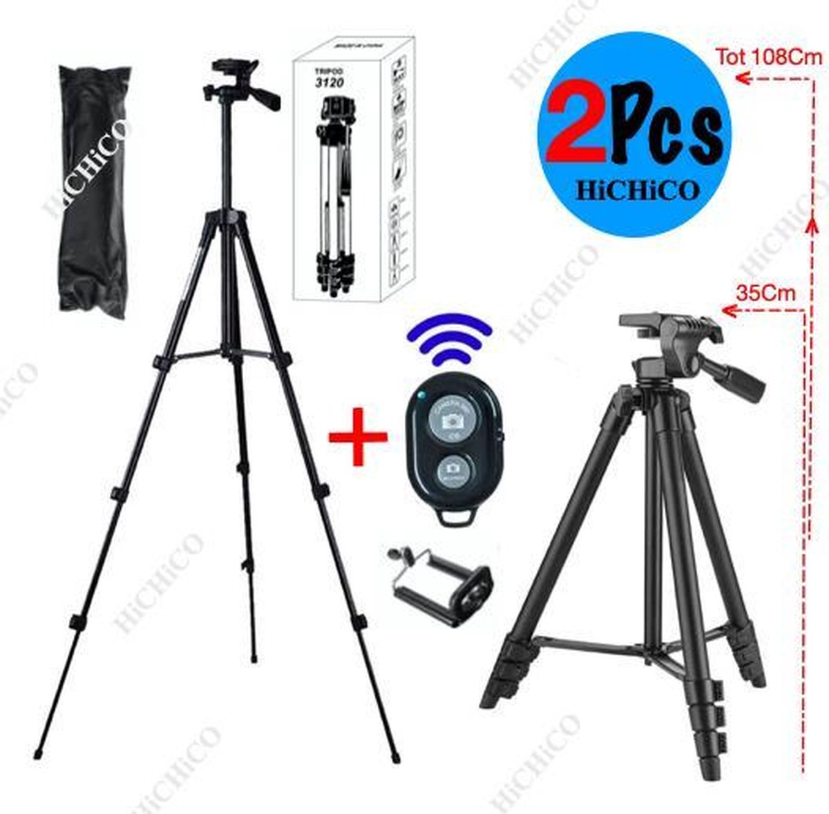 2x Camerastatief