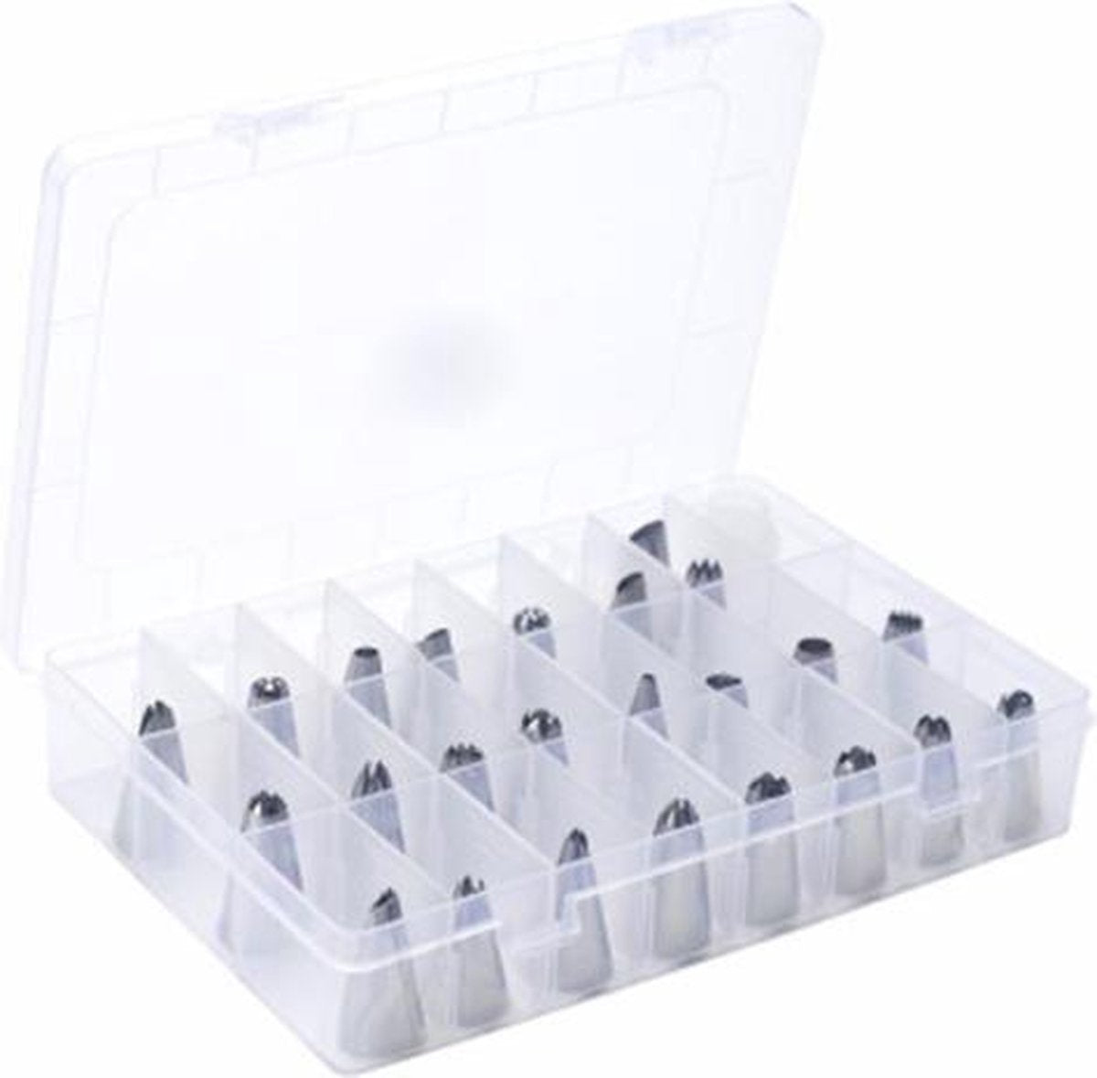 25 Delige Slagroom Set - Spuit Voor Cake & Taart - RVS Spuitmondjes - Mondstukjess & Siliconen Slagroom Spuitzak