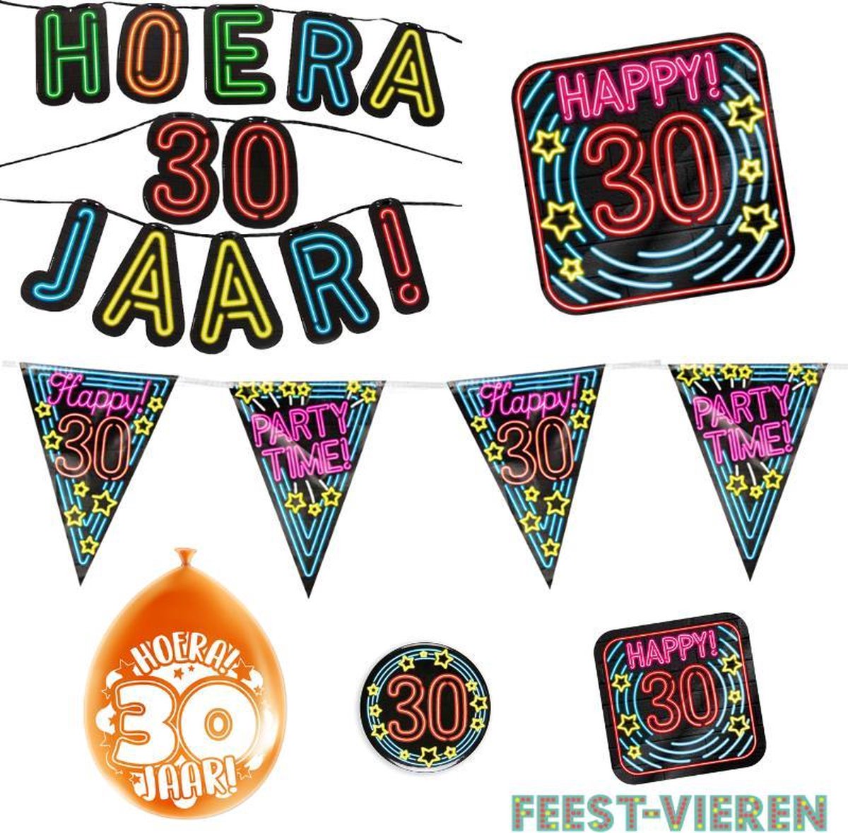 30 jaar verjaardag versiering pakket