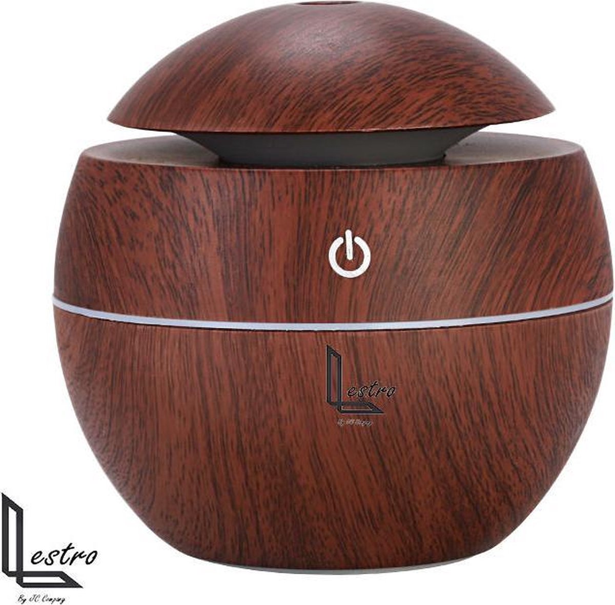 Aroma Luchtbevochtiger - luchtbevochtiger - mist - klein - Geur - slaapkamer - Aromatherapie - Baby kamer - Woonkamer - Diffuser olie - Led - Aroma vernevelaar - Aroma olie - donker hout
