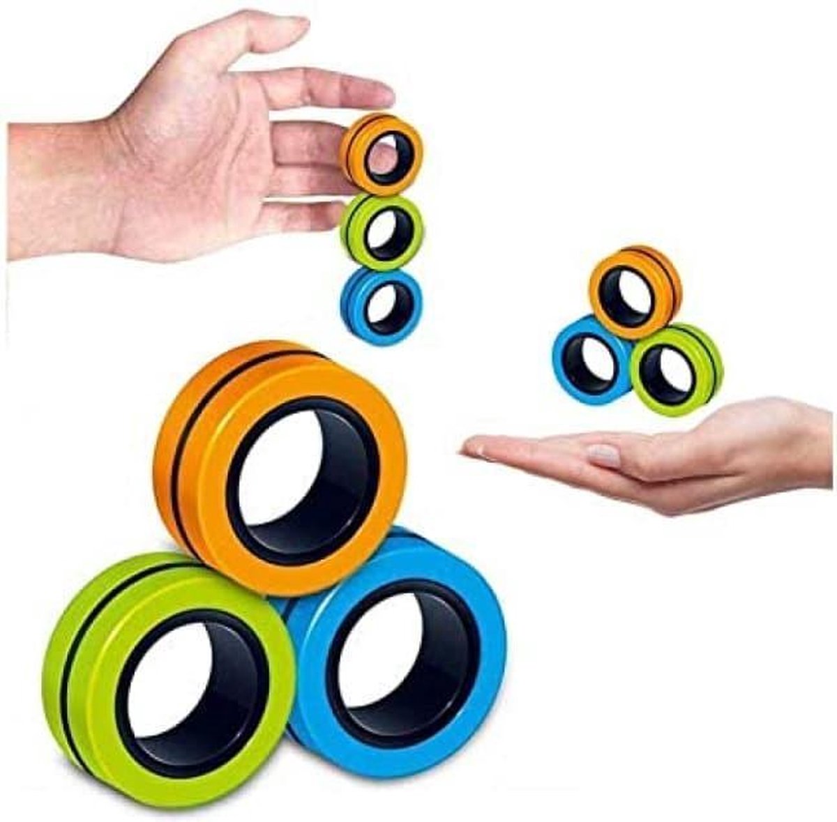 Royal Luxury® Fidget Toys - Magnetische Ringen - Mixed Kleuren