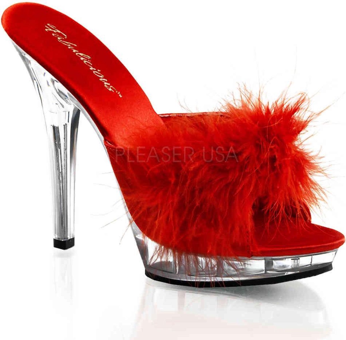 Fabulicious Muiltjes met hak -42 Shoes- LIP-101-8 US 12 Rood