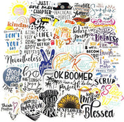 Winkrs - Stickermix met Leuke Teksten - Stickers 50 stuks - Quotes