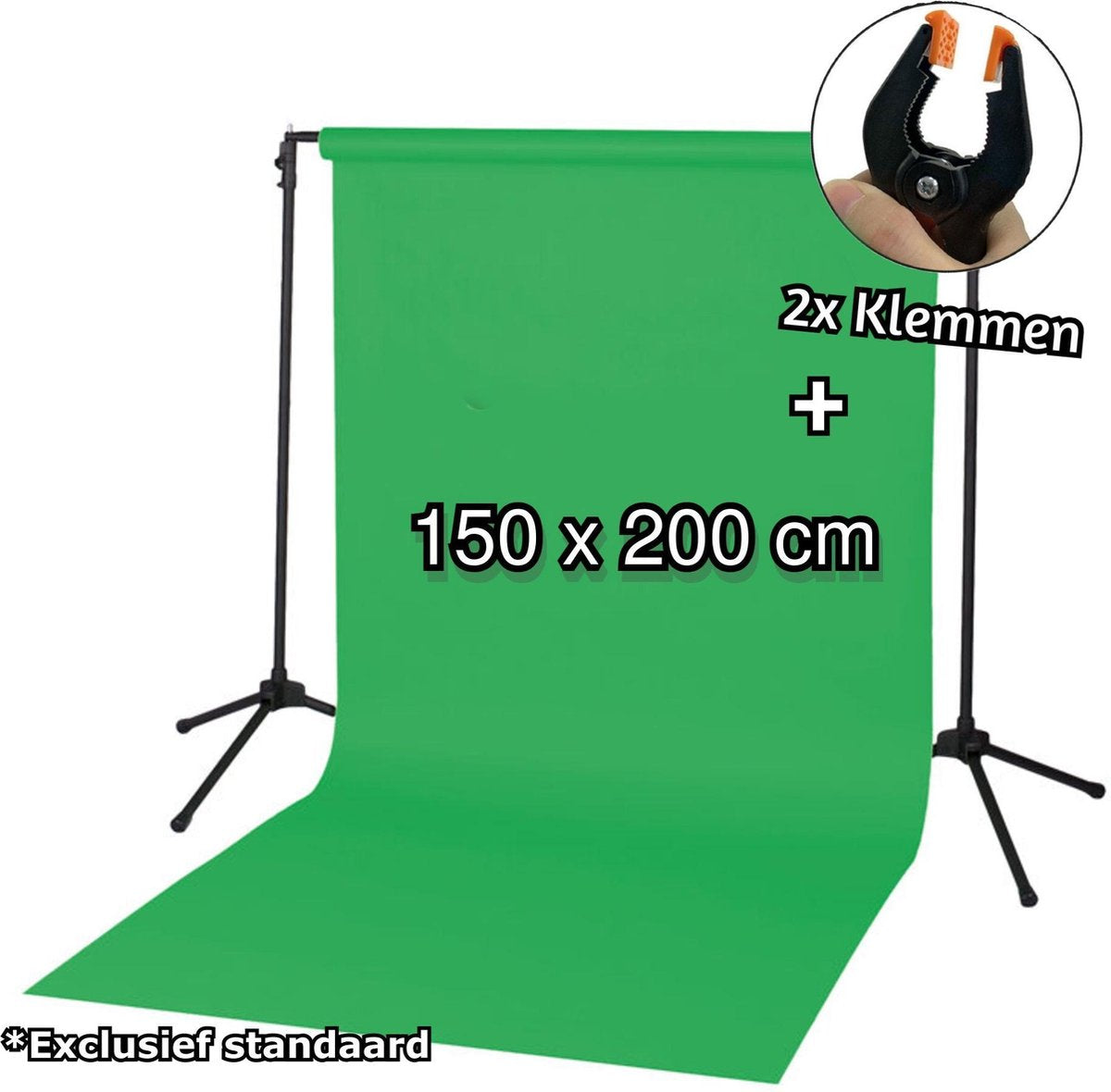 LJP - Green Screen 150x200 cm - Achtergronddoek - Groen doek