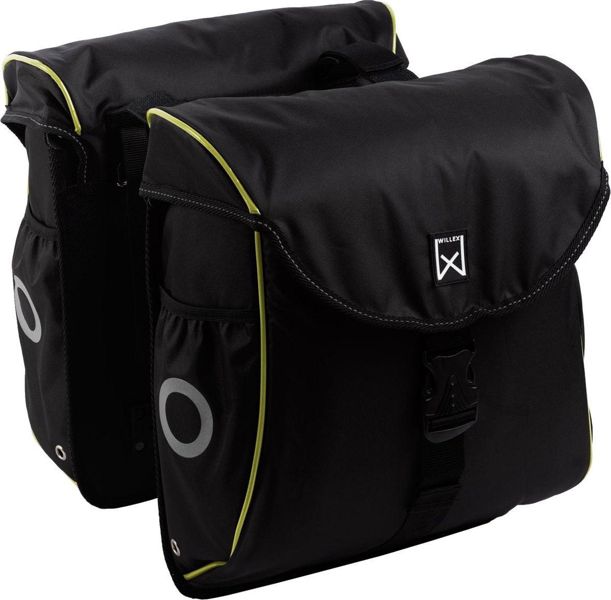 Willex 300 flexi Dubbele Fietstas - 24 liter - Zwart/Geel