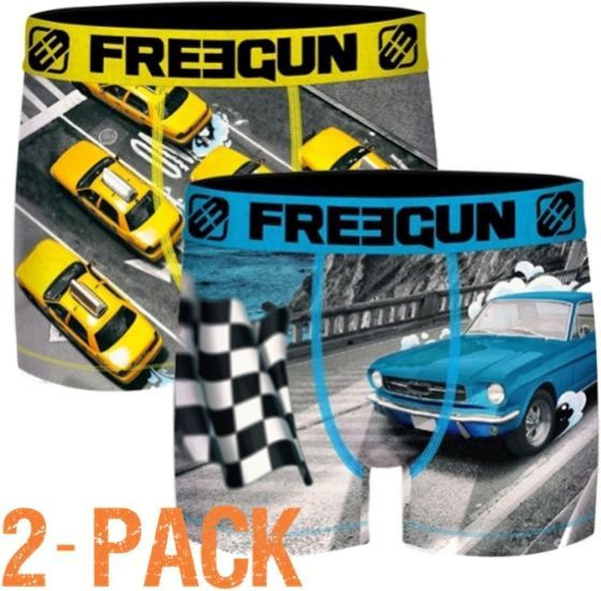 Freegun microvezel | MAAT S | 2-pack heren boxershorts | Car/Taxi