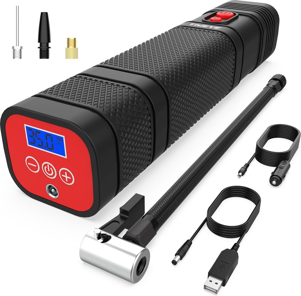 Bandenpomp Auto en Fiets - Elektrische Auto- en Fietspomp – Ballenpomp - Lucht Compressor – Autobanden oppompen