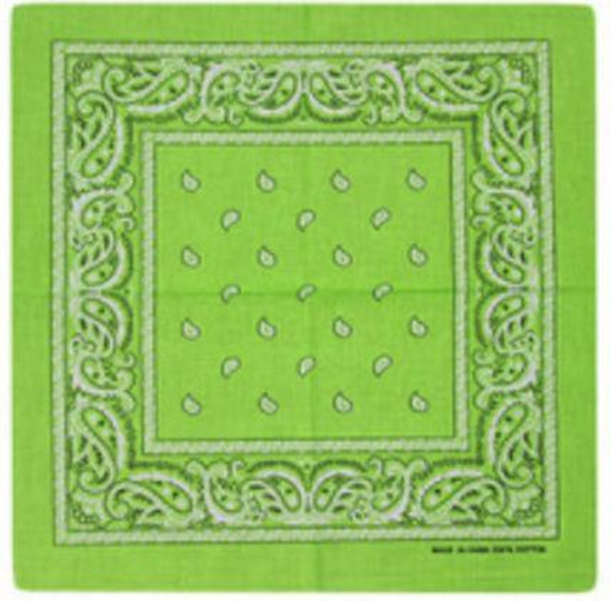 Haarbanden - Bandana - Hoofddoek - Mondbescerming - Zakdoek - Paisley - Lichtgroen- Kinderen - Dames