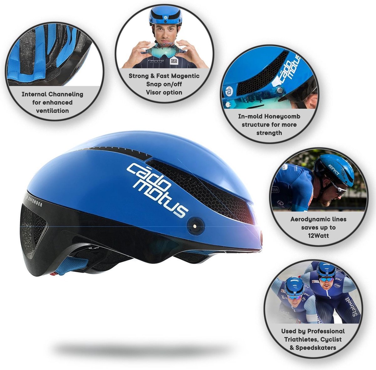 Cádomotus Cadomotus Omega Aerospeed fietshelm Blauw