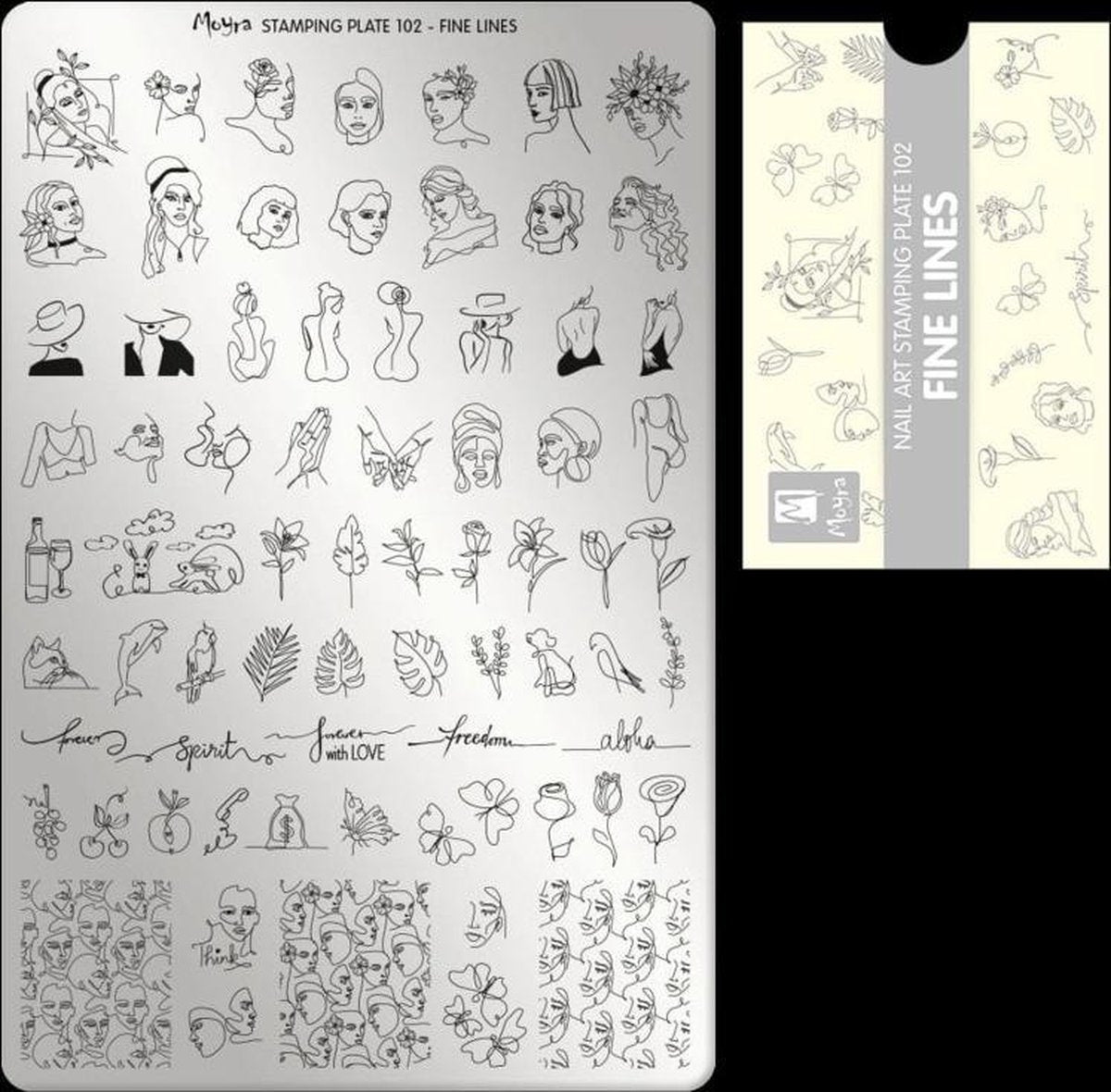 Moyra Stamping Plate 102 FINE LINES