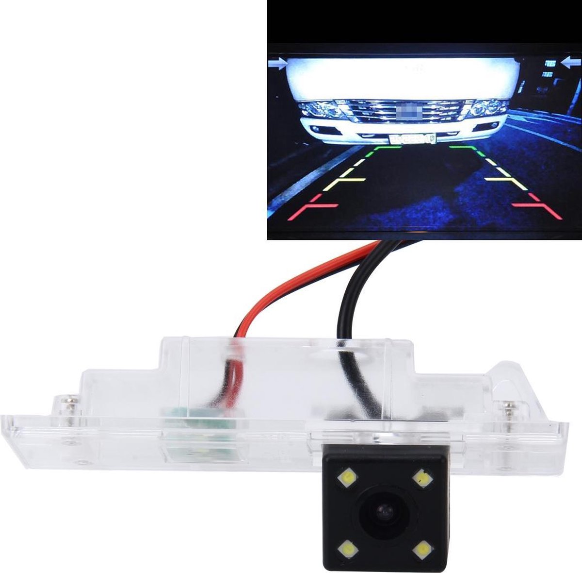 656x492 effectieve pixel NTSC 60Hz CMOS II waterdichte auto achteruitrijcamera achteruitrijcamera met 4 LED-lampen voor BMW 120i / 135i / 640i / Z4