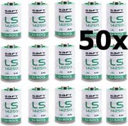 50 Stuks - SAFT LS14250 / 1/2AA Lithium batterij 3.6V