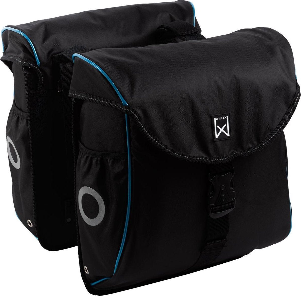 Willex 300 flexi Dubbele Fietstas - 24 liter - Zwart/Blauw