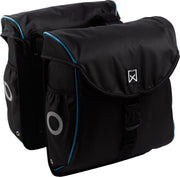 Willex 300 flexi Dubbele Fietstas - 24 liter - Zwart/Blauw