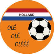 Set van 4 (auto)raamstickers EK voetbal - Versiering oranje - Hup Holland Hup - Nederlands elftal - EK voetbal - Raamdecoratie voetbal - rood wit blauw - voetbalsupporter - raamsticker Nederlands elftal - oranje zomer - stickers