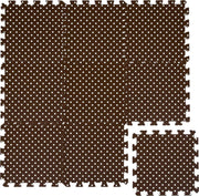 LittleTom Baby Puzzelmat van nul Speelmat Kruipmat Dots Donkerbruin