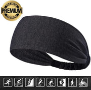 Haarband – Sporthaarband – Fitness - Yoga Haarband – Zweetband – Hoofdband – Dames Haarband – Heren Haarband - Bandana - Zwart