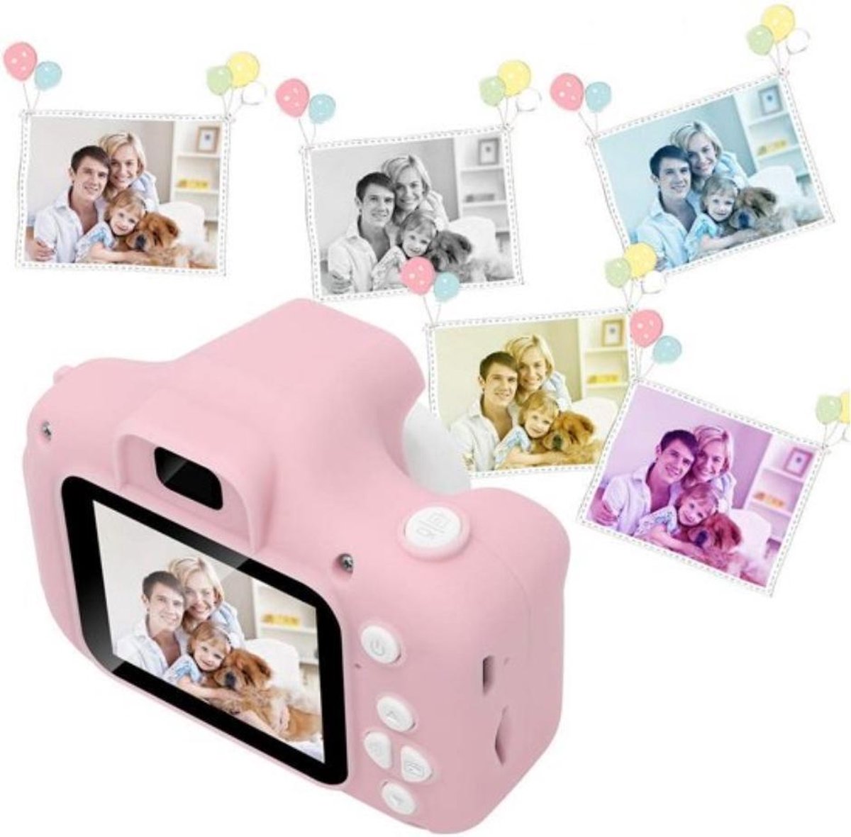 EGGY Roze Kindercamera – Luxe Kado Verpakking – Met 32GB SD-kaart - Digitaal fototoestel voor kinderen van 3-12 jaar