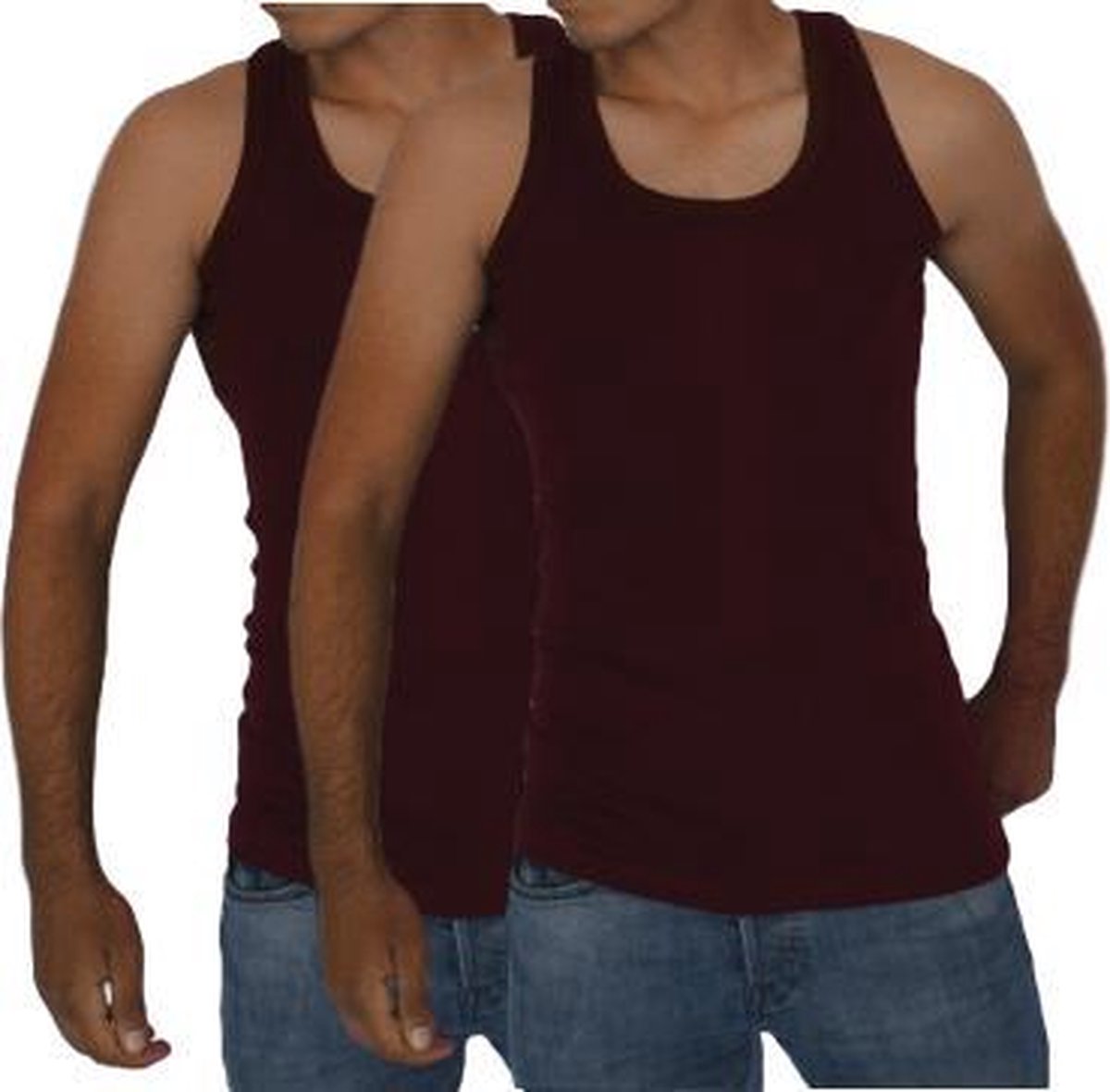 2 stuks Bonanza hemd - Regular - Bordo - S