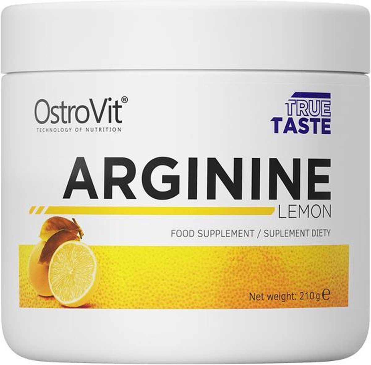 Aminozuren - Arginine Poeder 210g OstroVit - Citroen + GRATIS Bulk Shaker 700ml