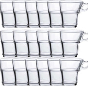 24x Espresso glazen Caprice transparant 90 ml - Koffie/espresso kopjes van glas