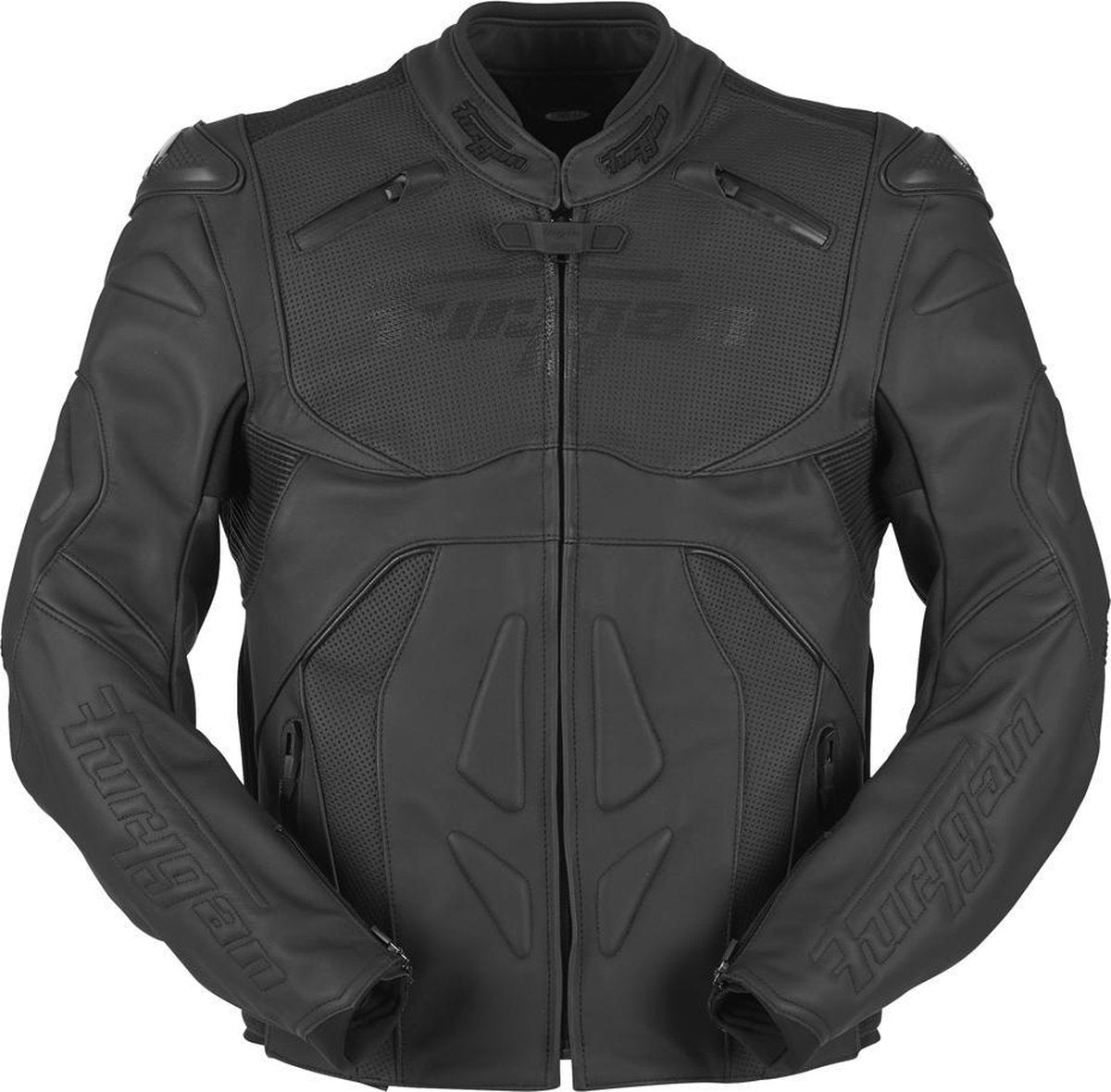 Furygan Ghost Black Leather Motorcycle Jacket 2XL