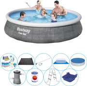 Bestway Fast Set Rattan Rond 396x84 cm - Slimme Zwembad Deal