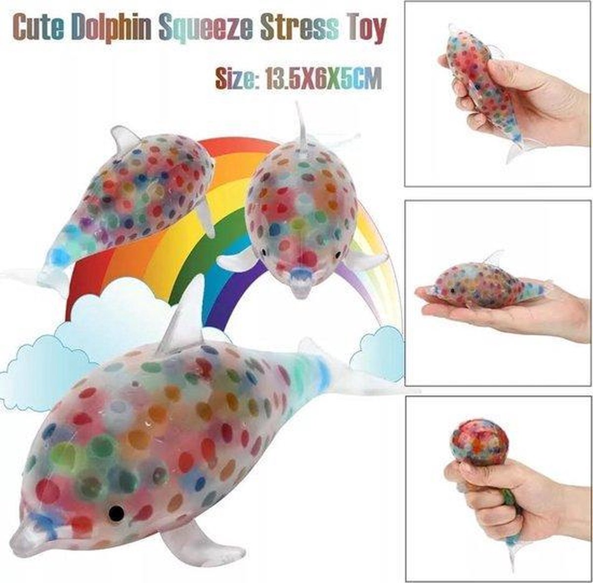 Orbeez Dolfijn Squishy antistress speelgoed Stressbal anti-stress speelgoed gekleurd
