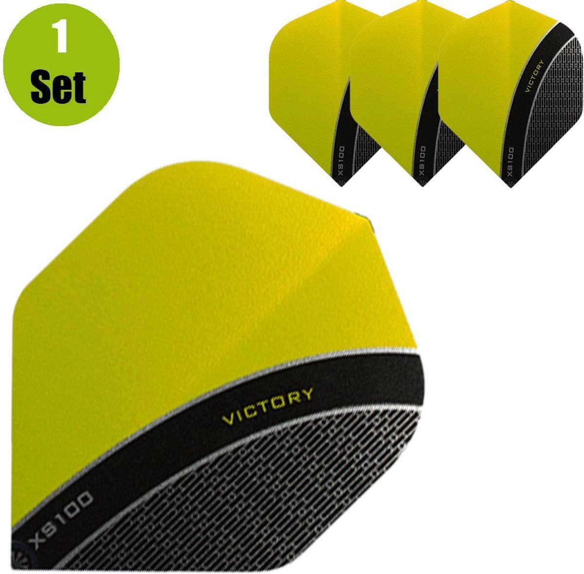 Victory Curve Dart Flights - Geel- ()