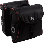 Willex 300 flexi Dubbele Fietstas - 24 liter - Zwart/Rood